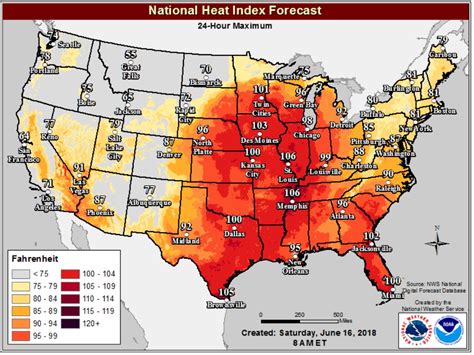 heat warning map